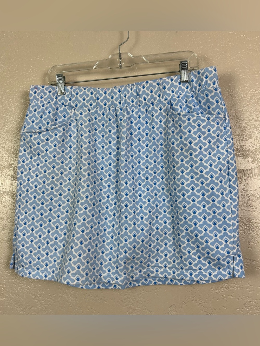 Choose 5 for $30 Kim Rogers Light Blue Geometric Skort